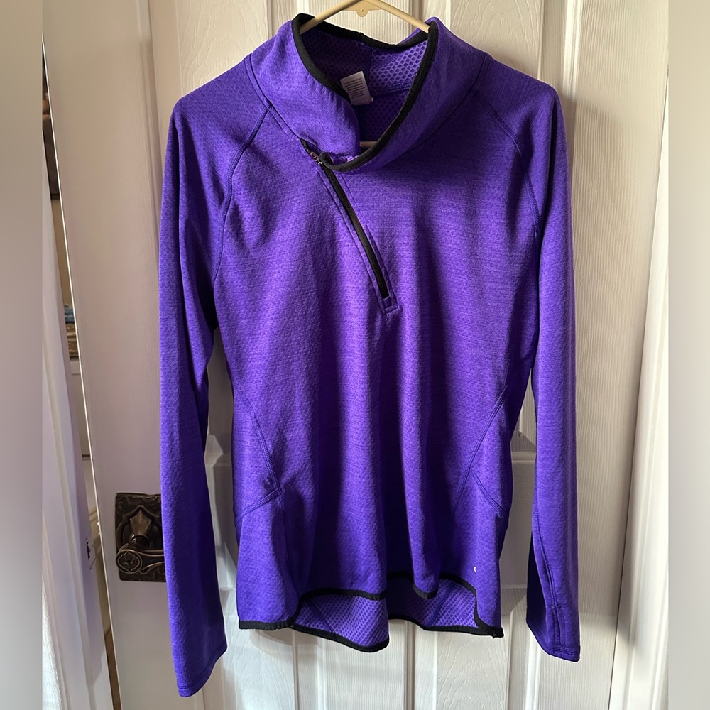 Champion Purple Long Sleeve Top with Black Trim